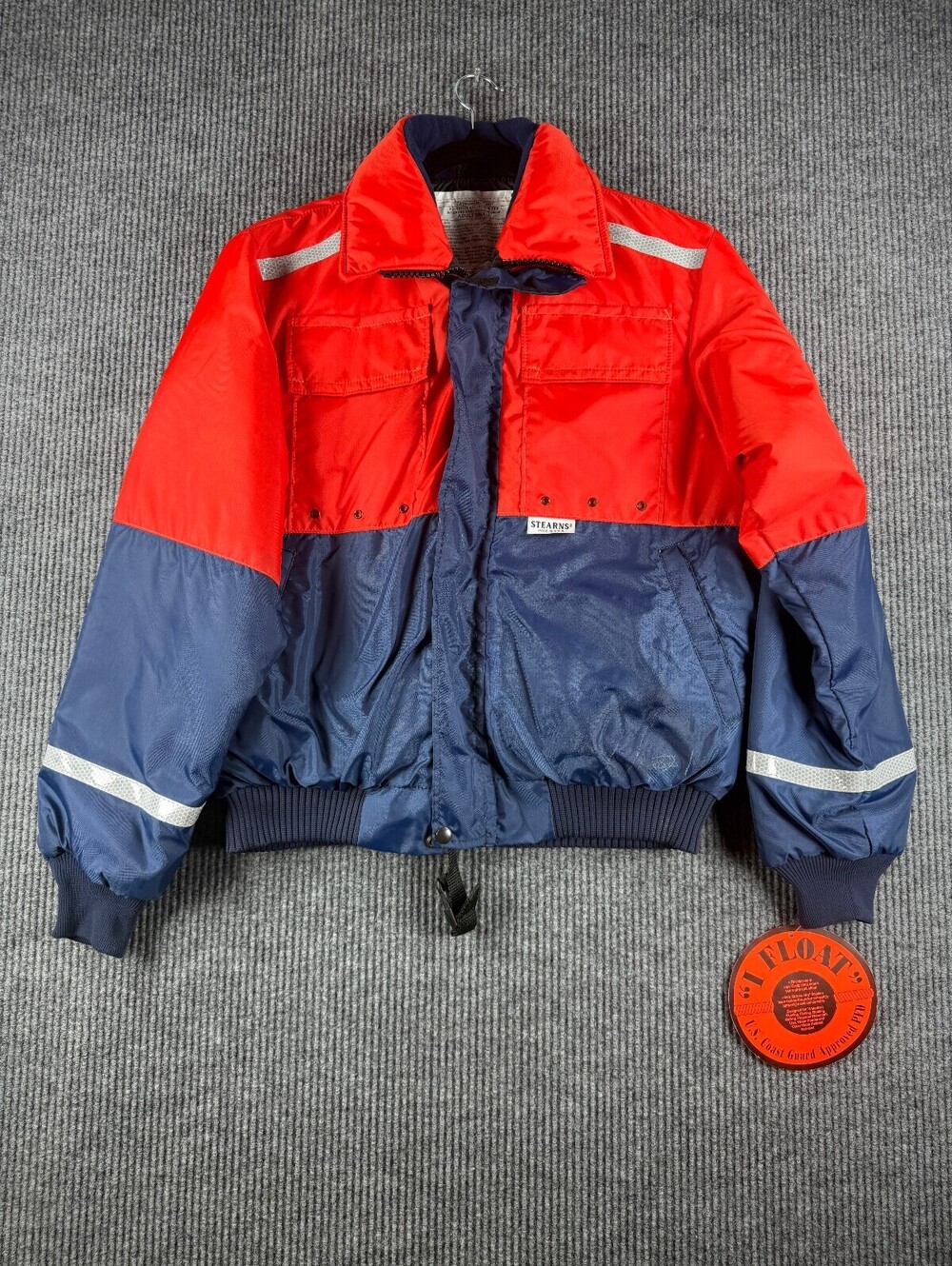 NWT Stearns Flotation Jacket Adult S Type III PFD I077 Blue Red Coast Guard Appr